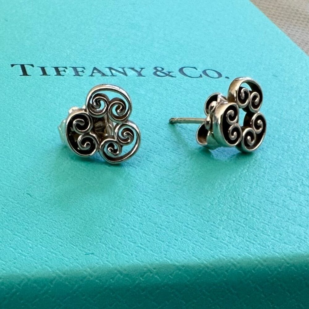 Authentic Tiffany Sterling Silver Stud Earrings by Paloma Picasso